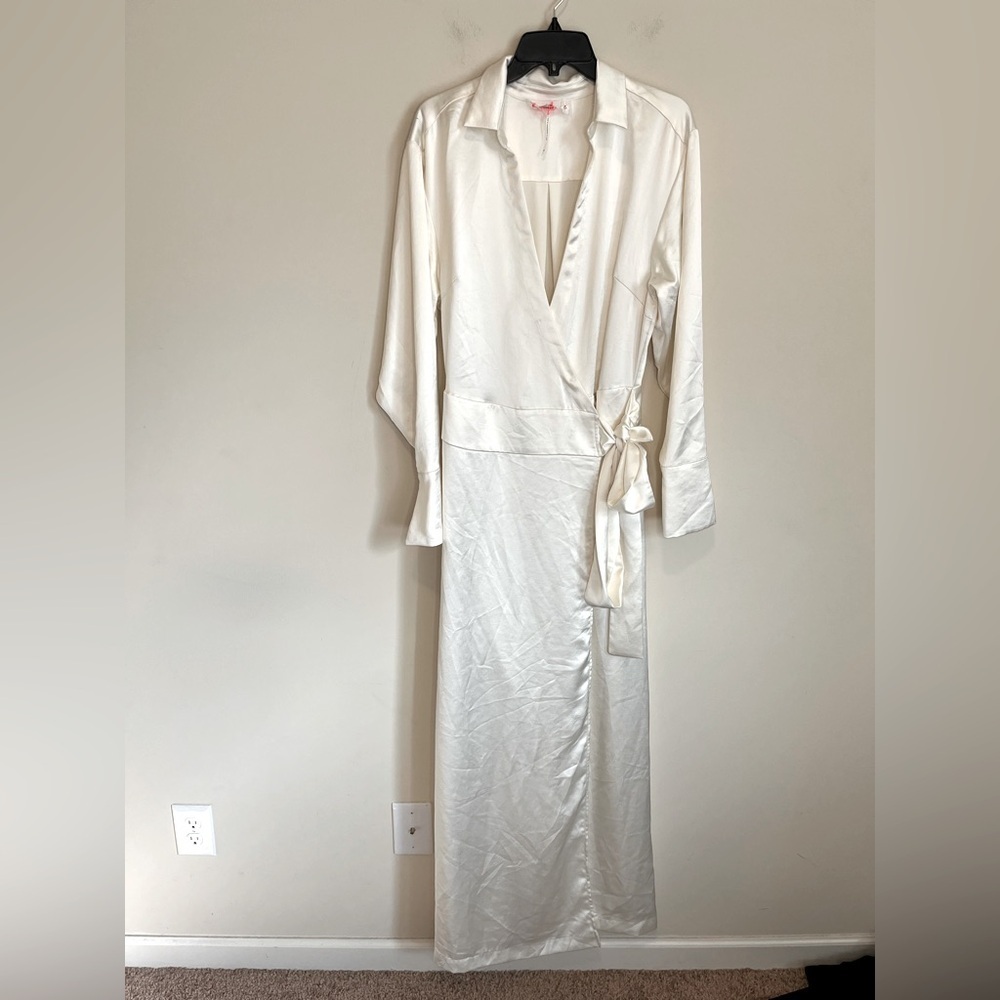 Free People Emma Tuxedo Wrap Dress-Size Medium